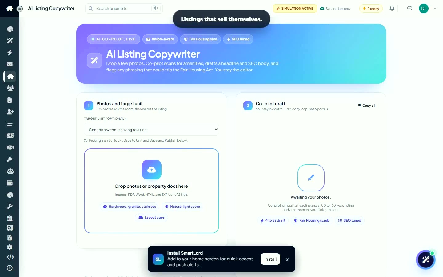 Poster for AI listing description