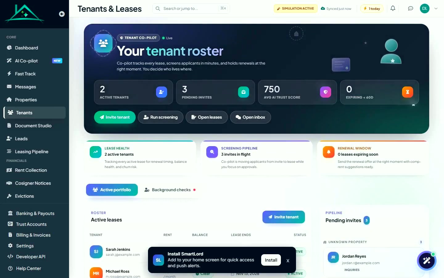 Poster for Tenant detail