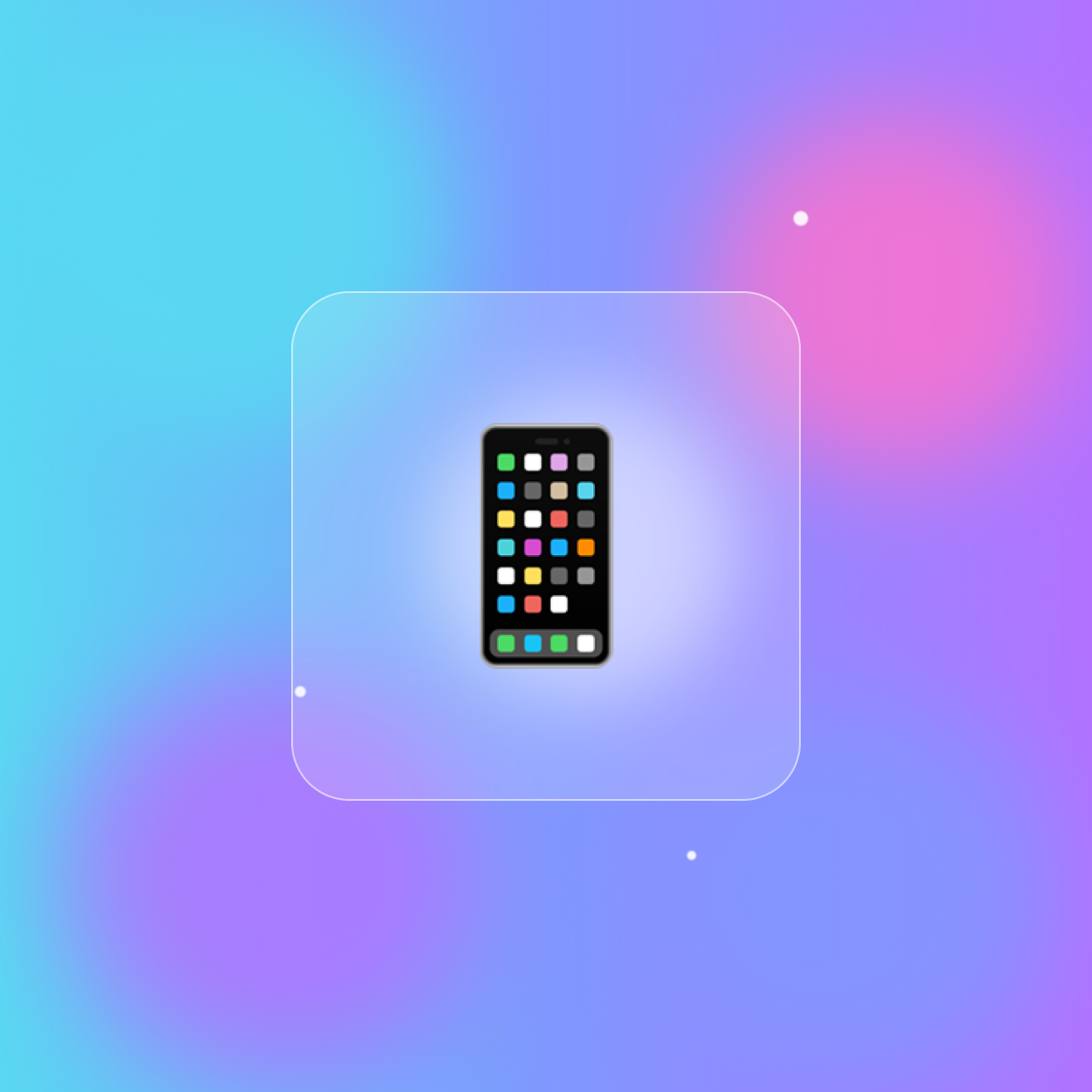 Candy-gradient illustration with a phone for tenant and vendor portals