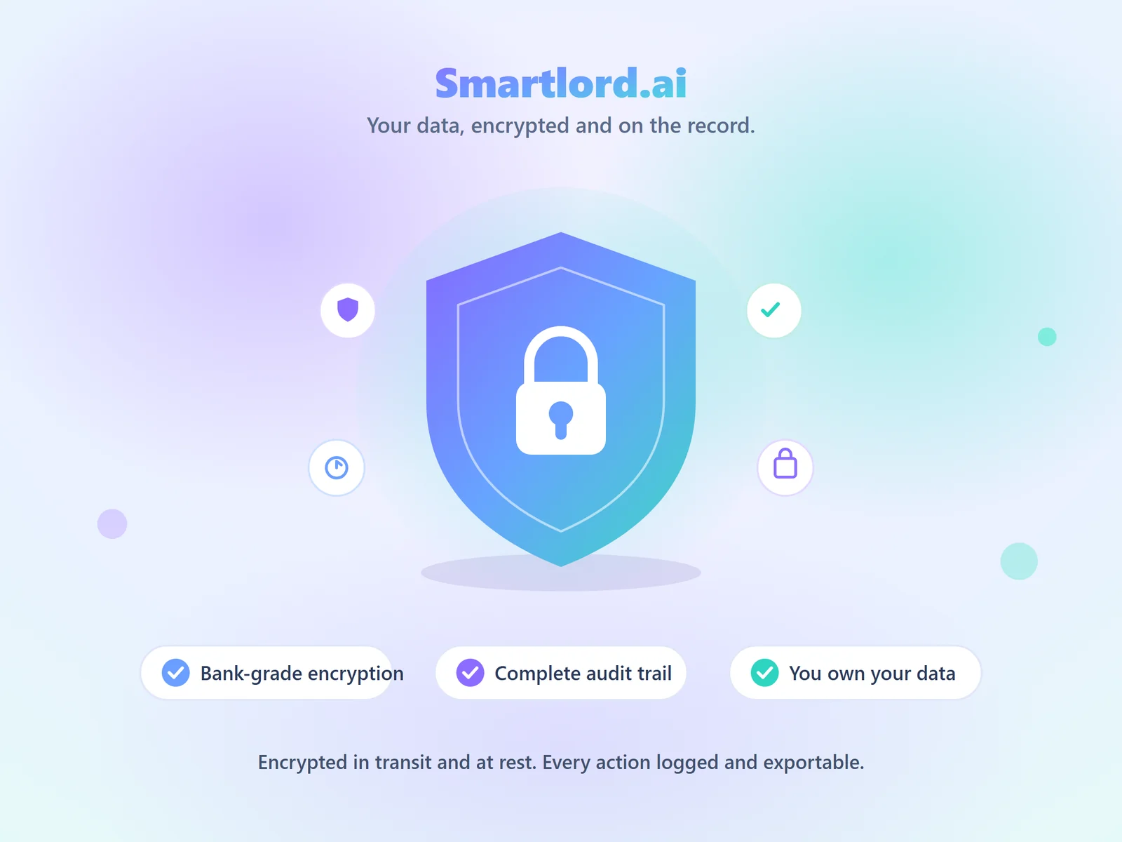 Rentari.ai security: bank-grade encryption and a complete audit trail
